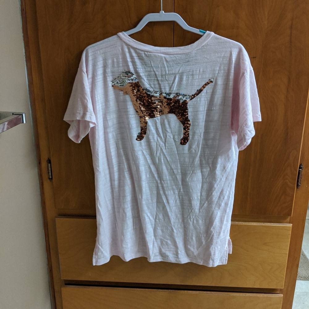 Victoria's Secret Pink Sequin Lightweight Top